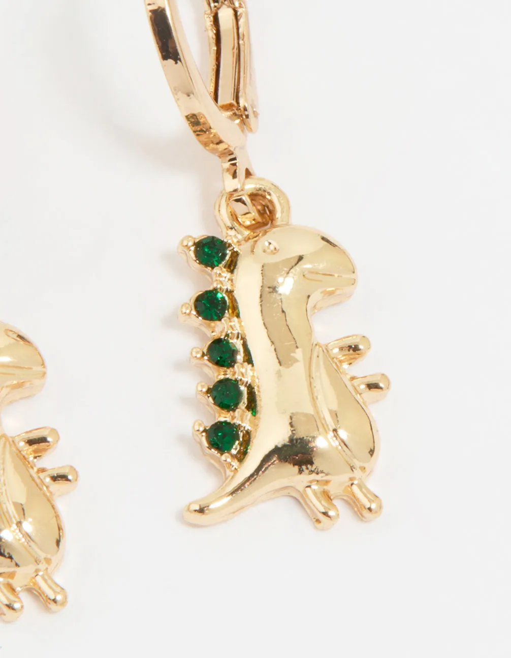 Gold Diamante Dinosaur Huggie Earrings sold by lovisa product image thumbnail 3