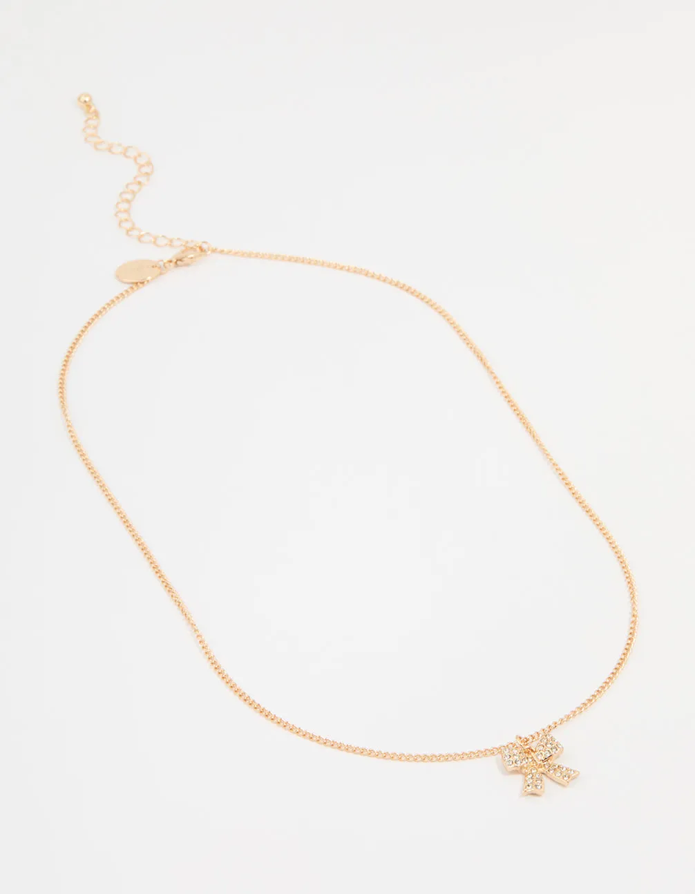Gold Diamante Bow Necklace sold by lovisa product image thumbnail 2