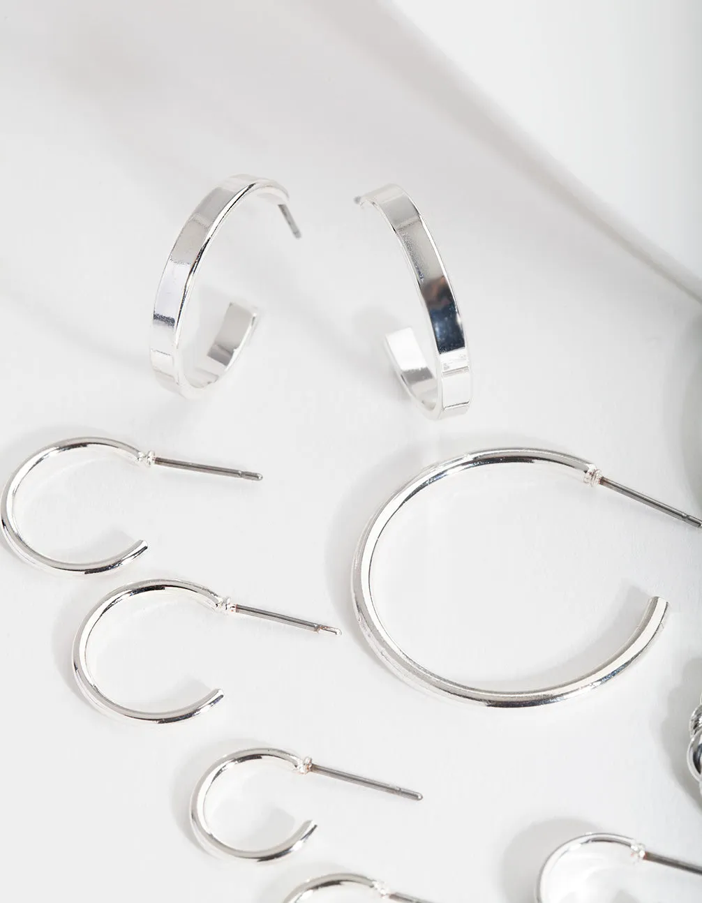 Silver Sleeper Hoop Earring 6-Pack sold by lovisa product image thumbnail 4
