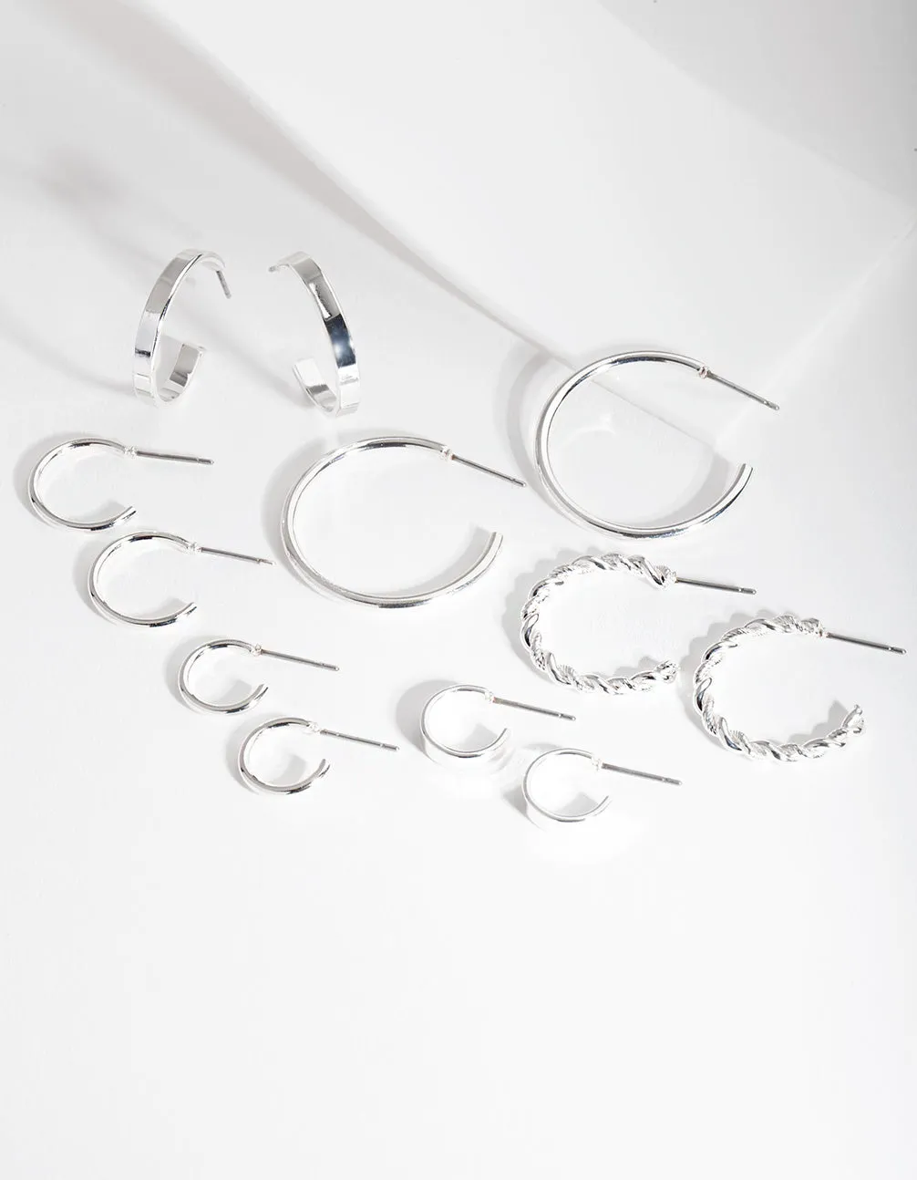 Silver Sleeper Hoop Earring 6-Pack sold by lovisa