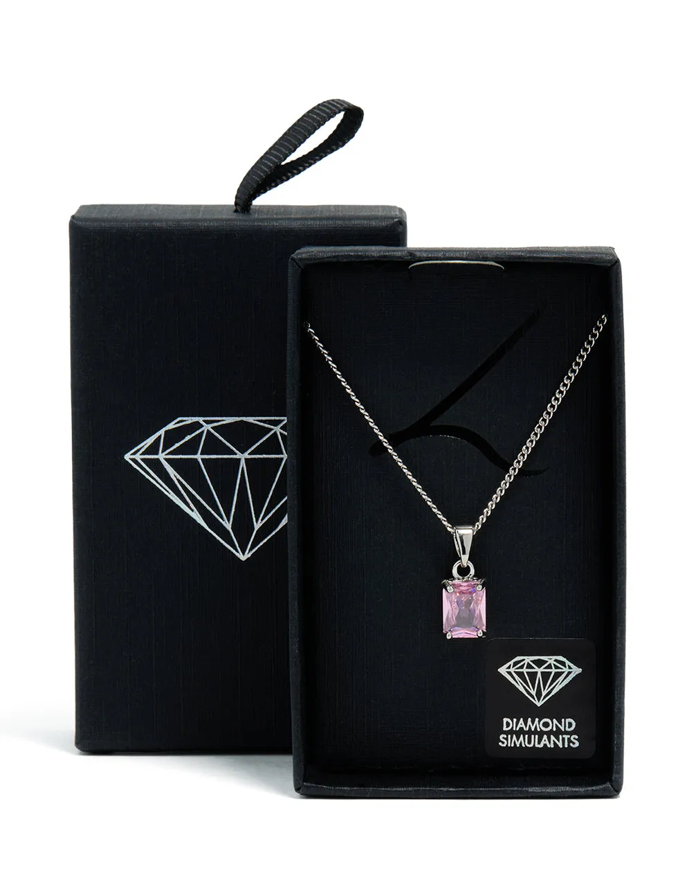 Silver Pink Cubic Zirconia Pendant Necklace sold by lovisa product image thumbnail 3
