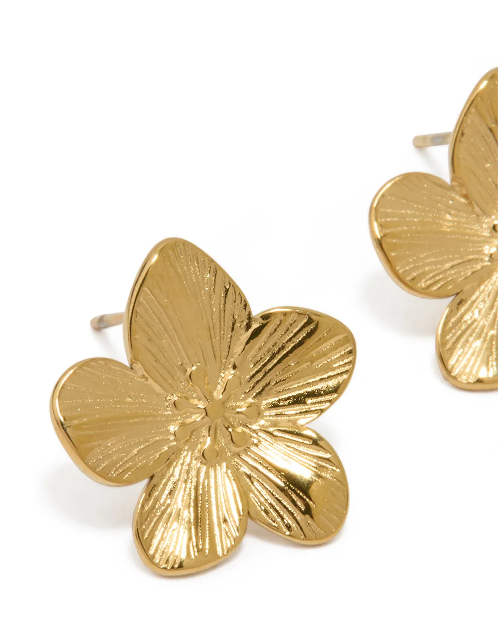 Waterproof Gold Plated Stainless Steel Flower Stud Earrings sold by lovisa product image thumbnail 2