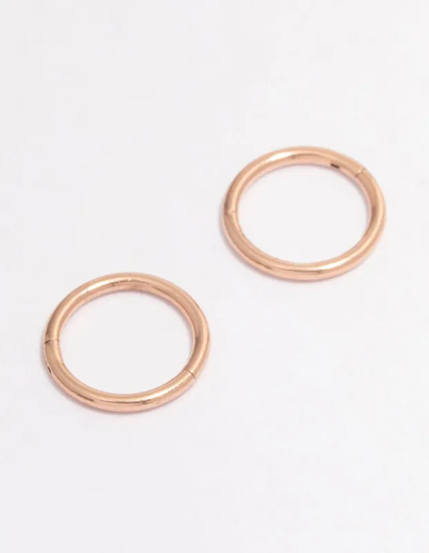 Rose Gold Plated Surgical Steel Fine Sleeper Earrings 6mm sold by lovisa