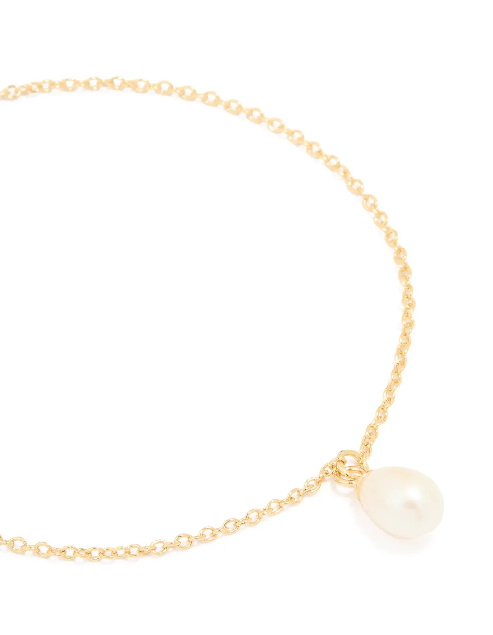 Gold Plated Sterling Silver Pearl Charm Bracelet sold by lovisa product image thumbnail 2