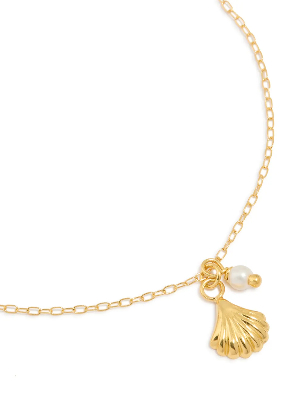 Gold Plated Sterling Silver Pearl & Shell Bracelet sold by lovisa product image thumbnail 2