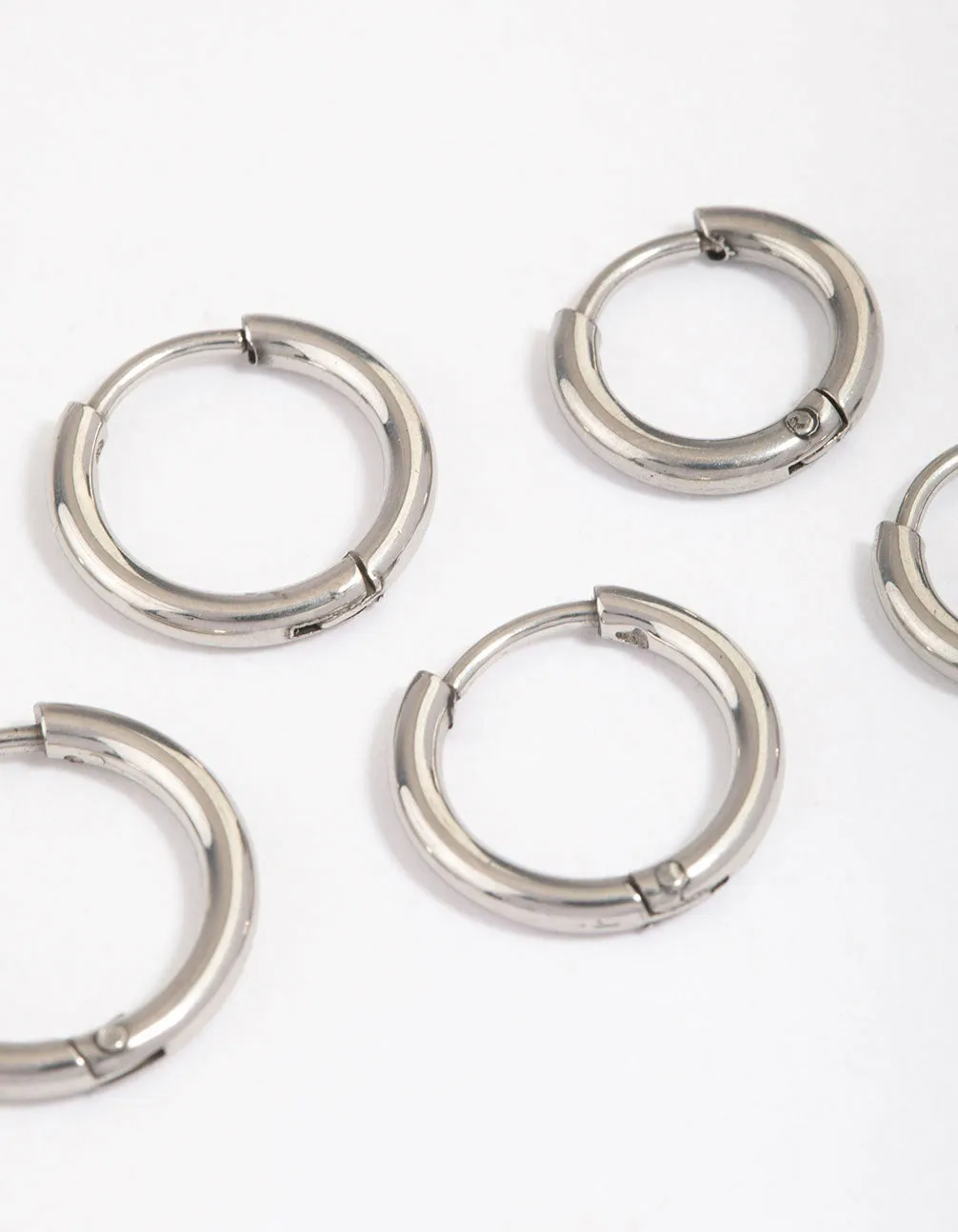Surgical Steel Thin Classic Hoop Earrings Pack sold by lovisa product image thumbnail 2