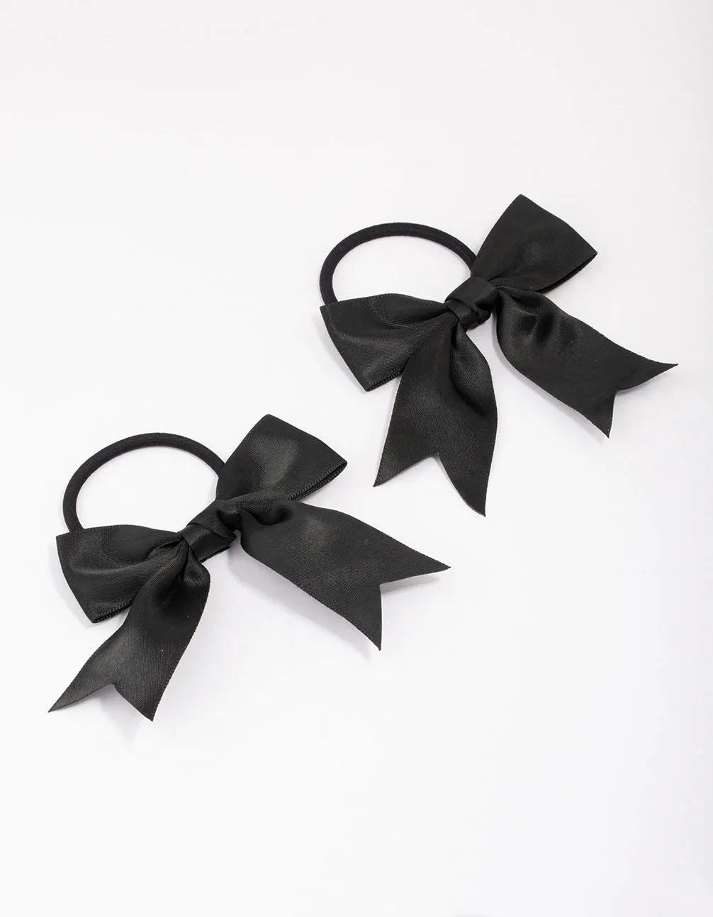 Black Medium Bow Hair Tie Pack sold by lovisa