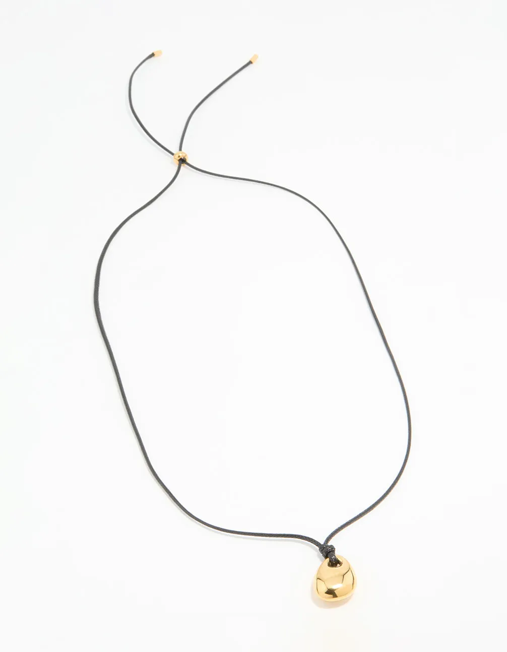 Waterproof Gold Plated Stainless Steel Cord Pendant Necklace sold by lovisa product image thumbnail 2