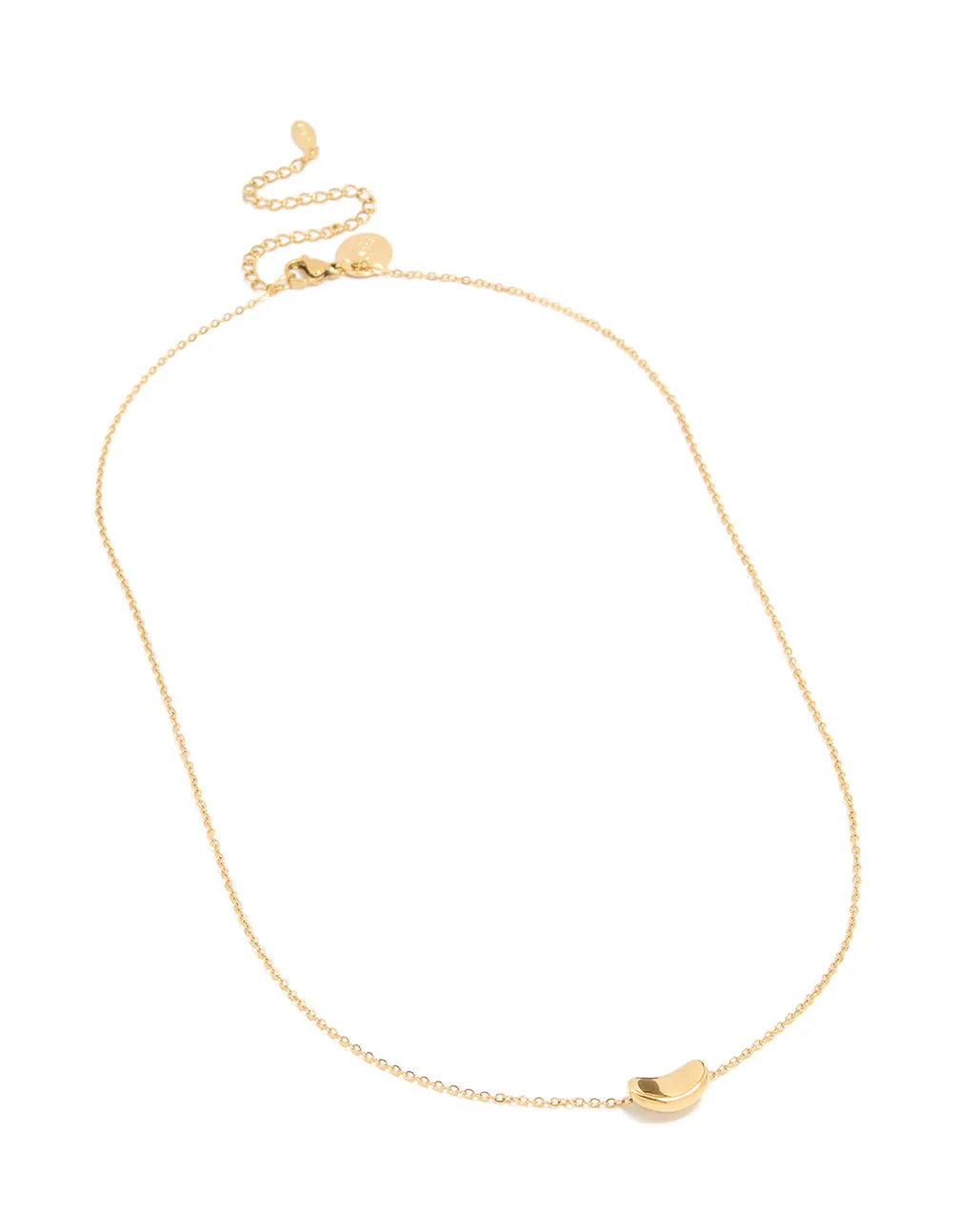 Waterproof Gold Plated Stainless Steel Small Bean Pendant Necklace sold by lovisa product image thumbnail 2