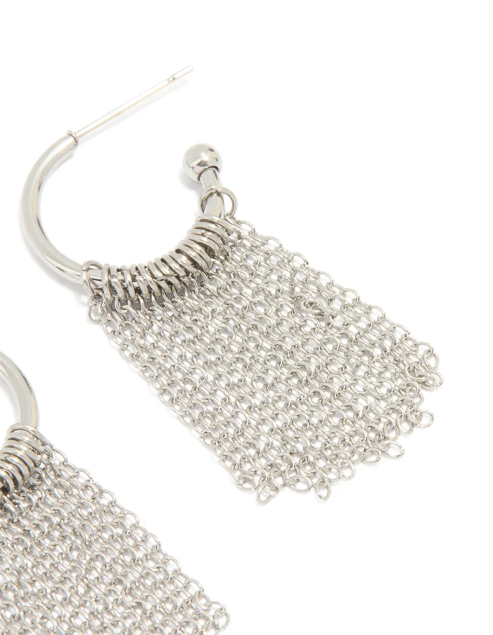 Waterproof Stainless Steel Tassel Hoop Earrings sold by lovisa product image thumbnail 3
