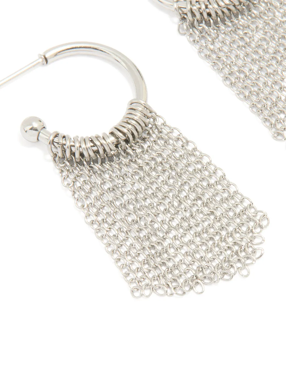 Waterproof Stainless Steel Tassel Hoop Earrings sold by lovisa product image thumbnail 2