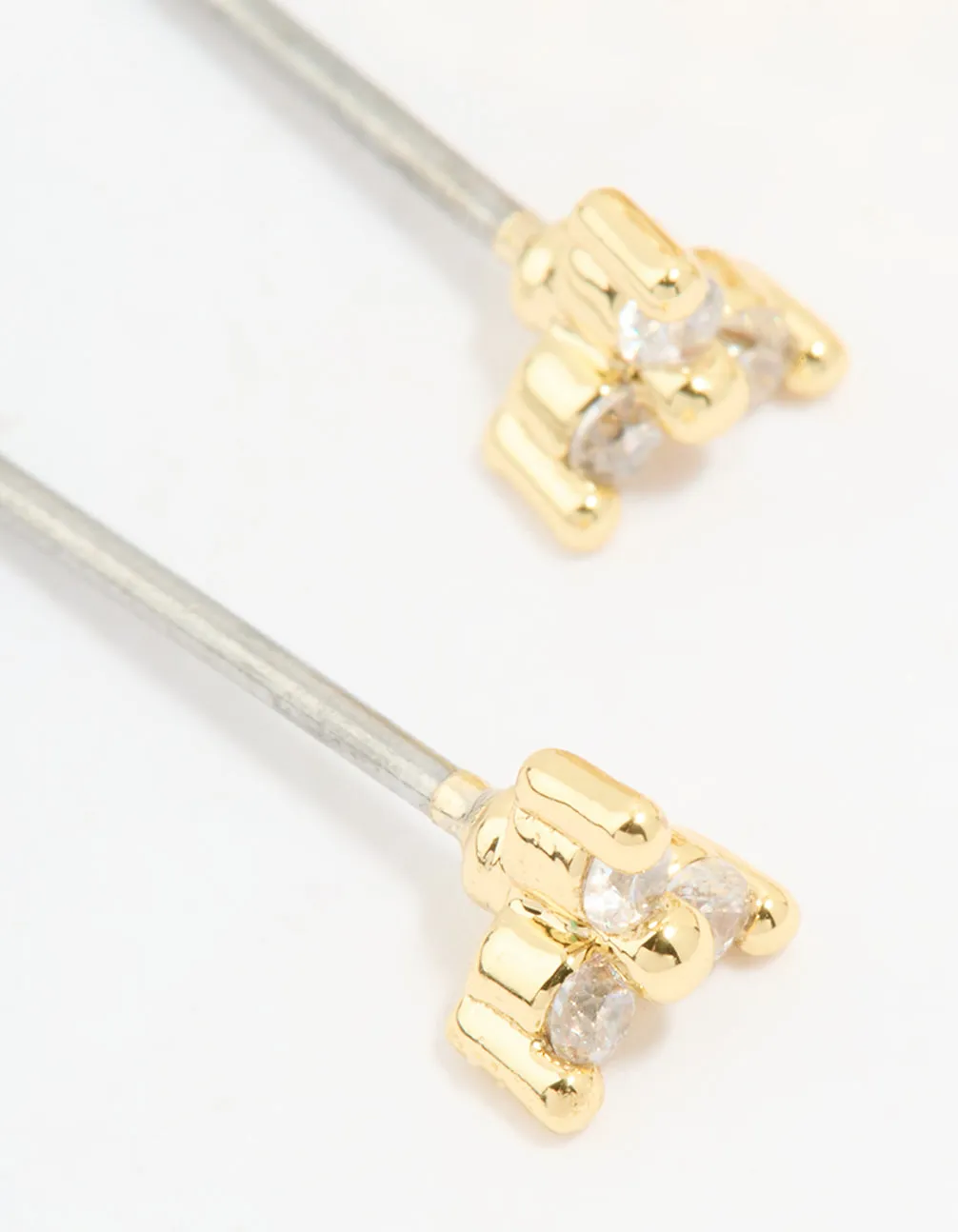 Gold Plated Cubic Zirconia Stud & Huggie Earrings 2-Pack sold by lovisa product image thumbnail 2