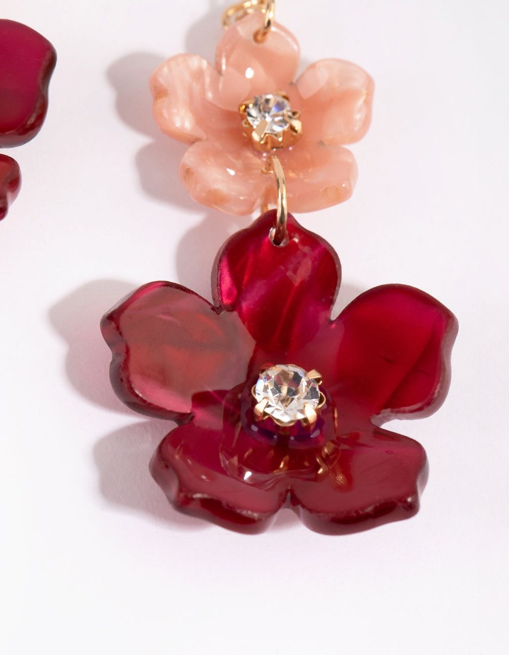 Gold Double Flower Drop Earrings sold by lovisa product image thumbnail 3