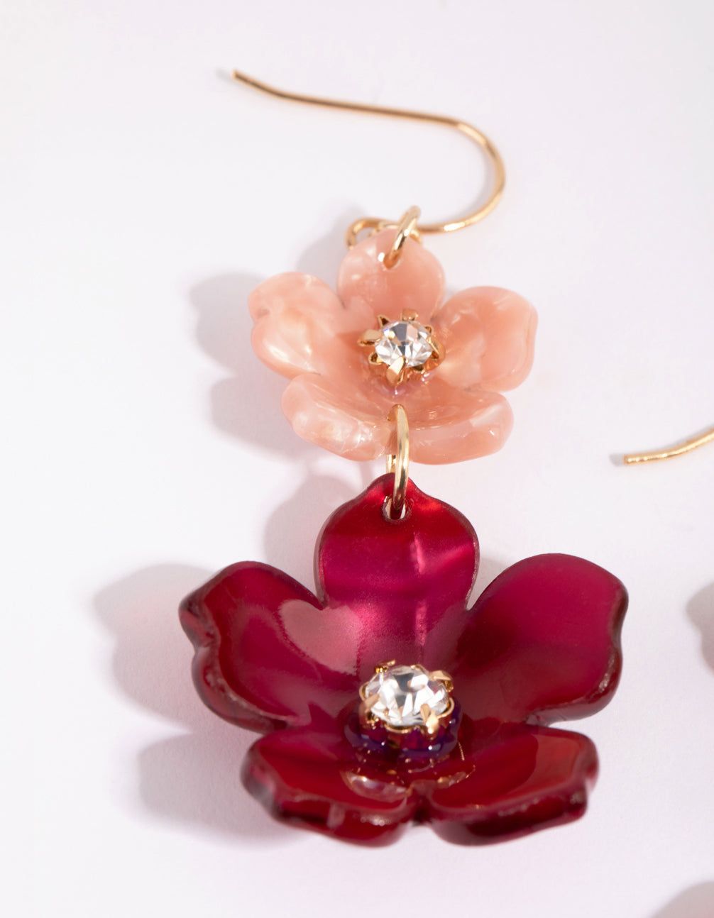 Gold Double Flower Drop Earrings sold by lovisa product image thumbnail 2