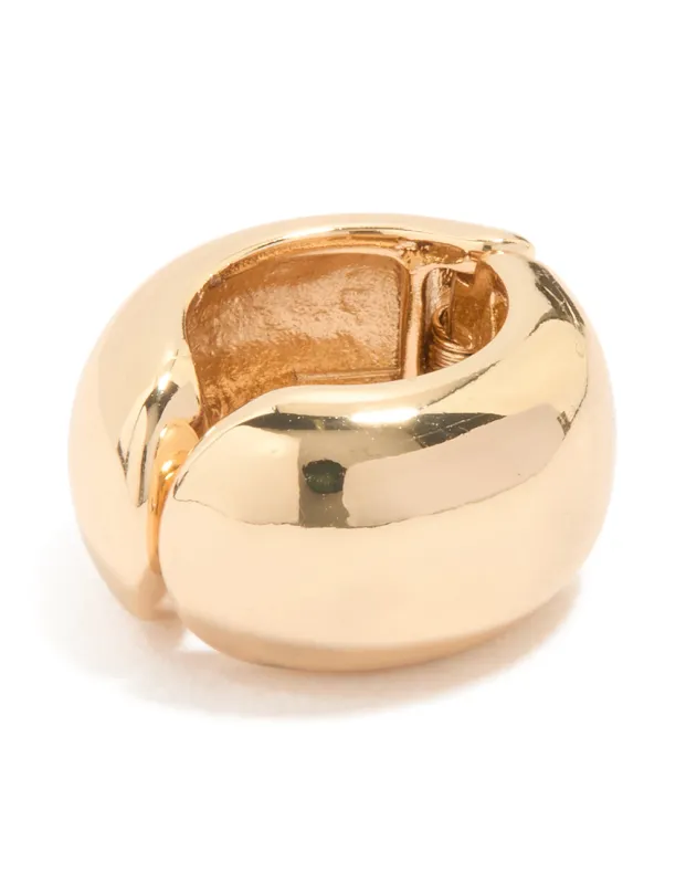 Gold Thick Round Ear Cuff sold by lovisa