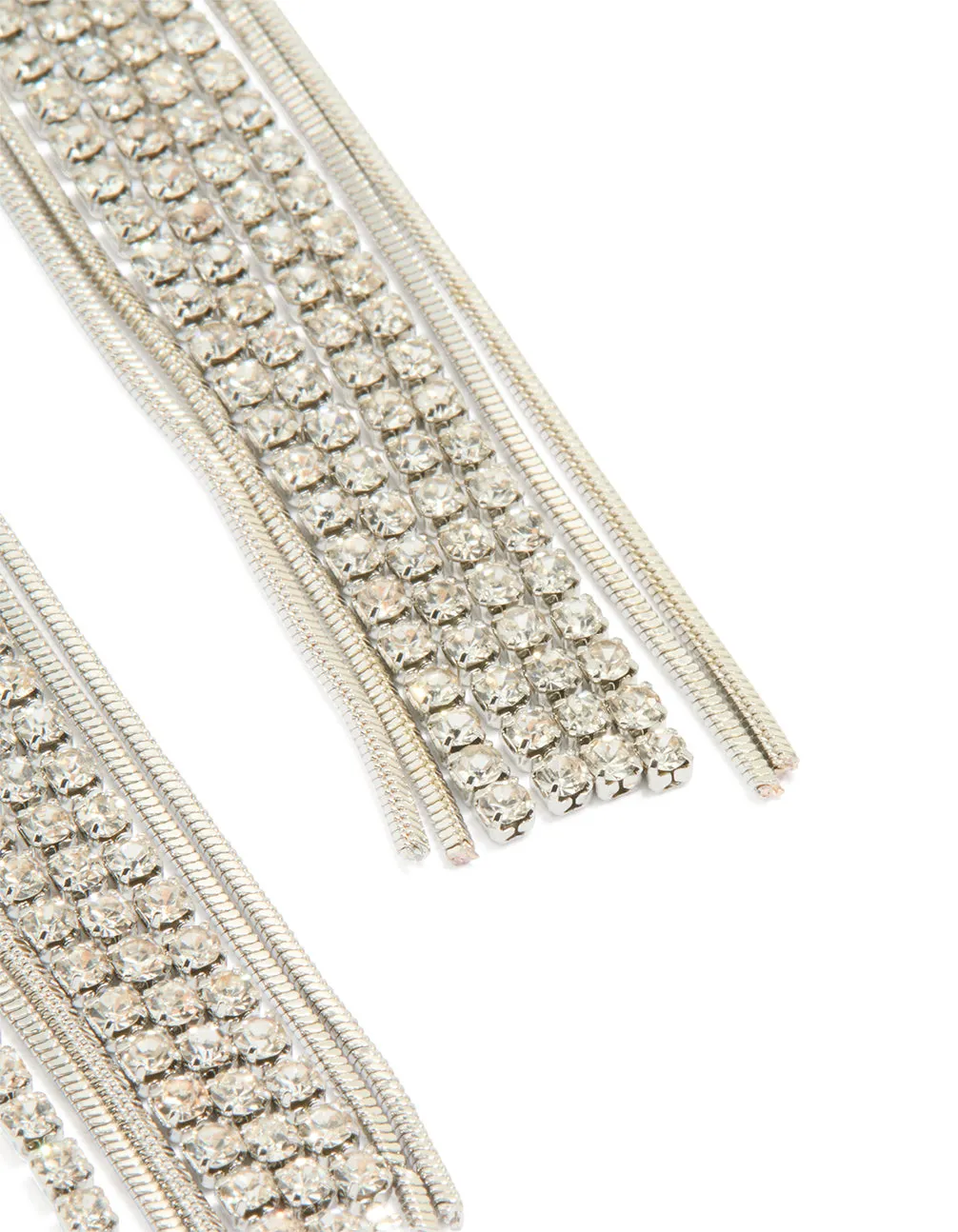 Silver Diamante Knotted Tassel Earrings sold by lovisa product image thumbnail 3