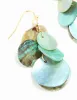 Blue Genuine Shell Layered Disc Drop Earrings sold by lovisa