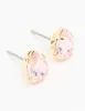 Gold Pink Diamante Pear Stud Earrings sold by lovisa