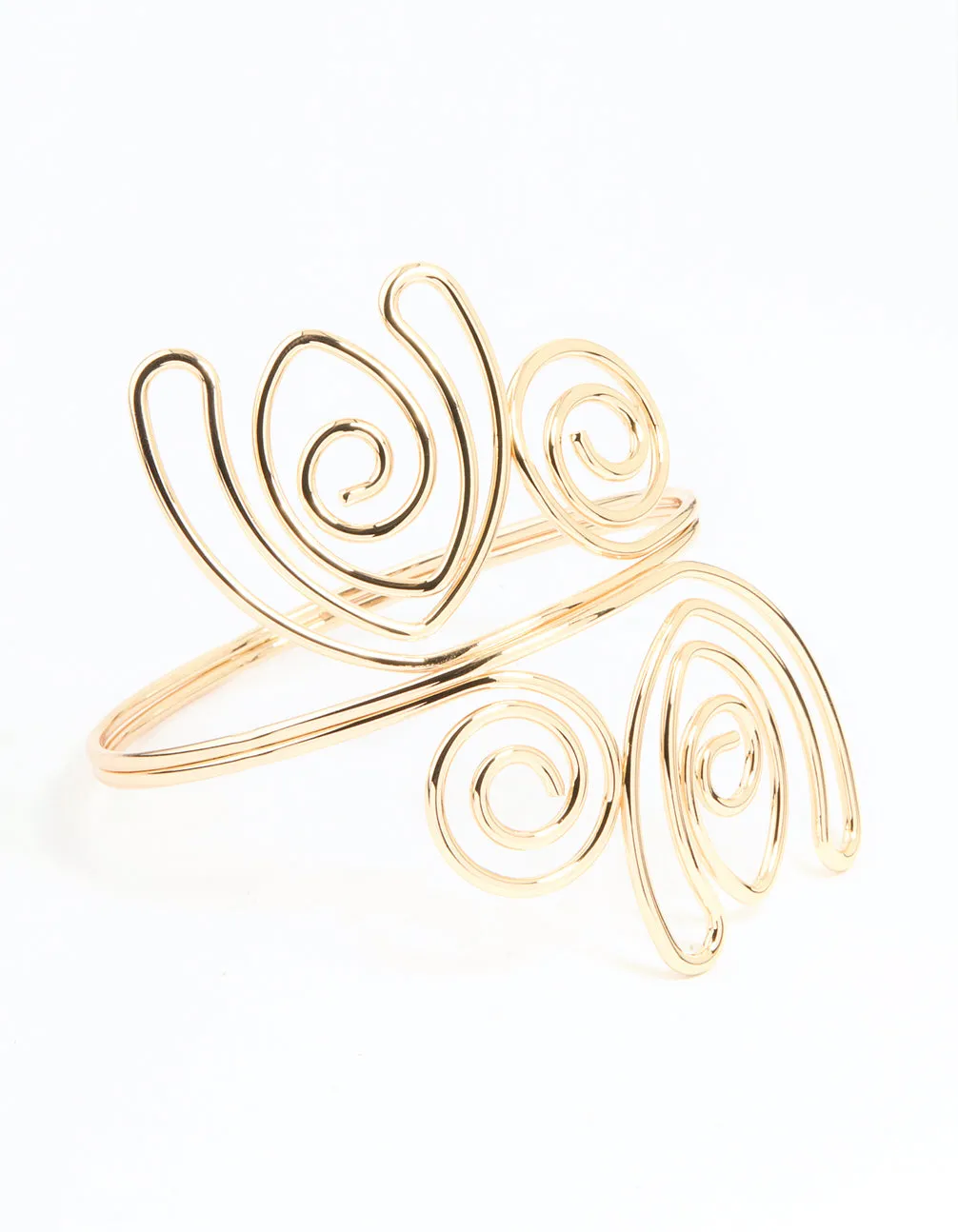 Gold Swirl Arm Cuff sold by lovisa