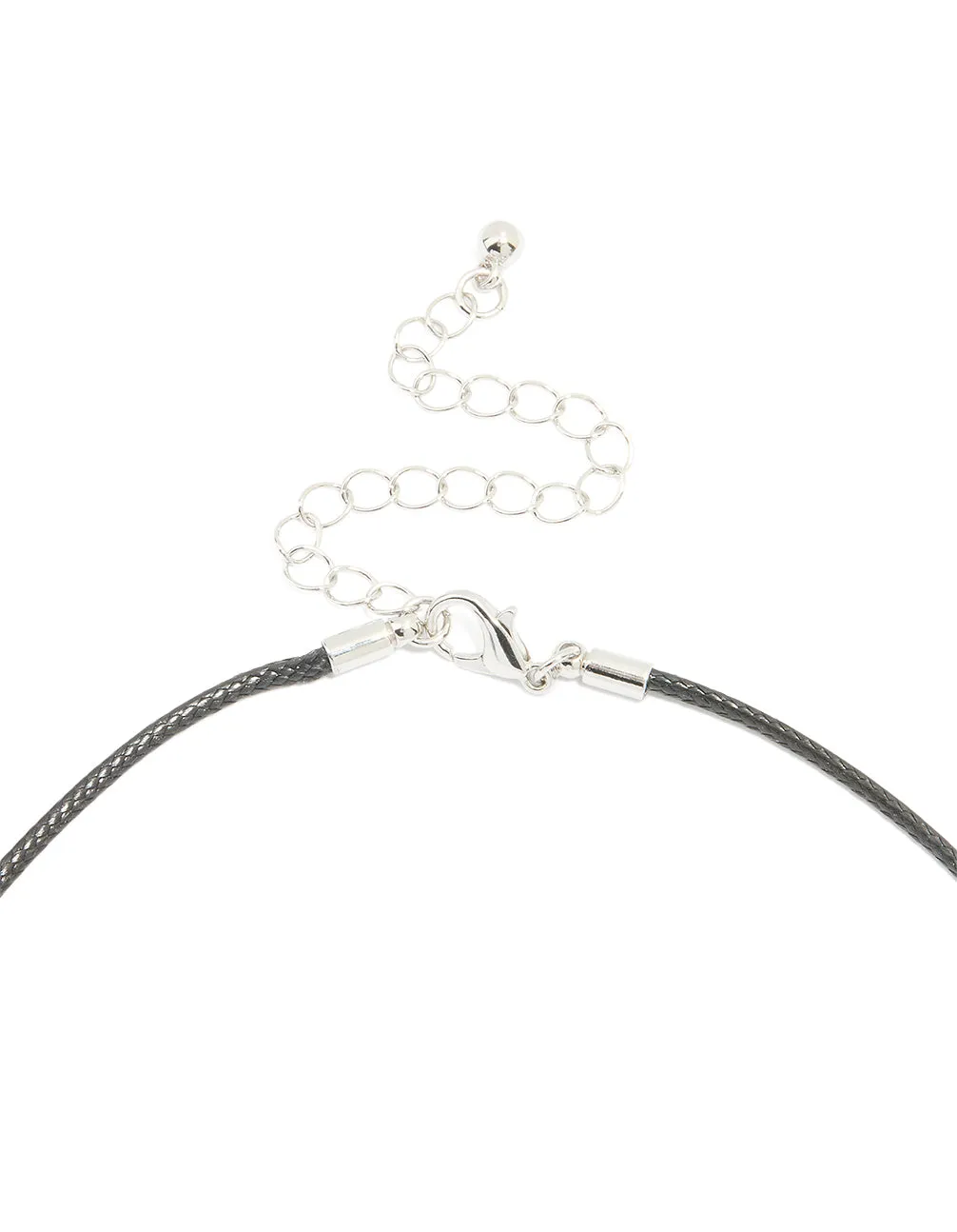 Silver Pebble Cord Medium Pendant Necklace sold by lovisa product image thumbnail 3