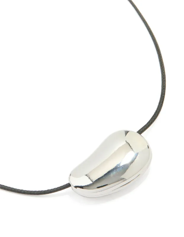Silver Pebble Cord Medium Pendant Necklace sold by lovisa