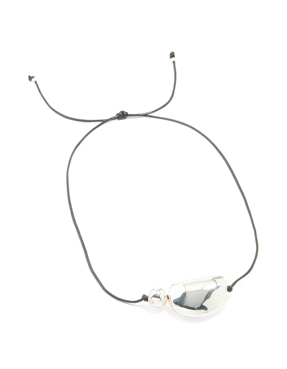 Silver Plated Pebble Cord Large Pendant Necklace sold by lovisa product image thumbnail 2
