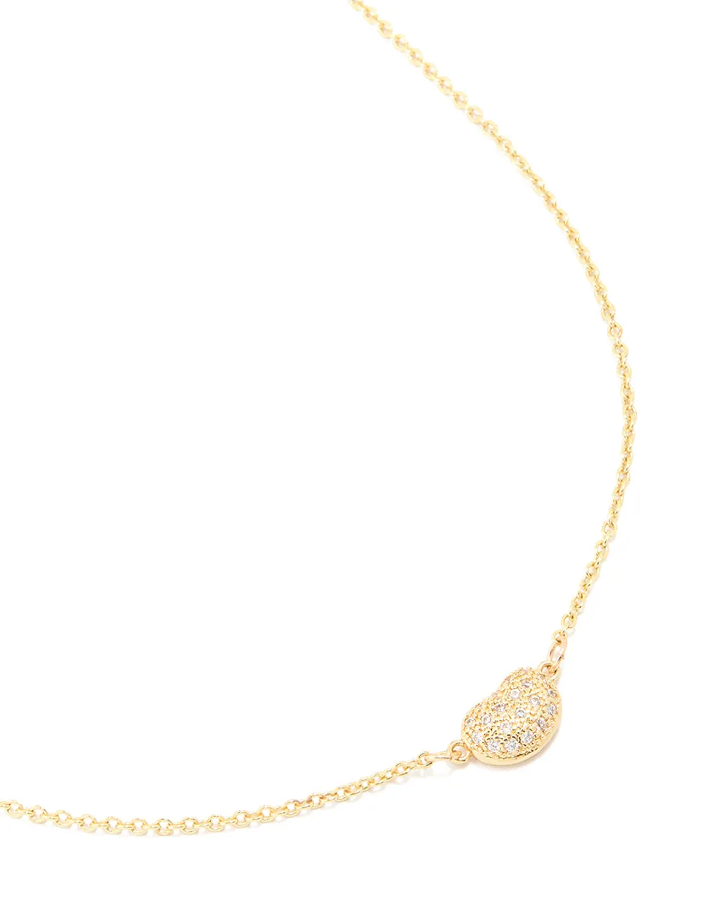 Gold Plated Cubic Zirconia Small Pebble Pendant Necklace sold by lovisa