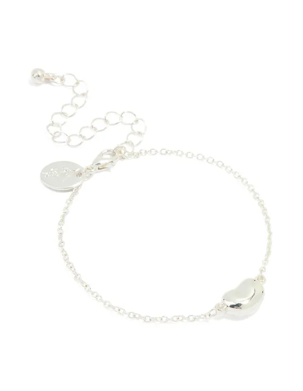 Silver Plated Brass Single Pebble Bracelet sold by lovisa