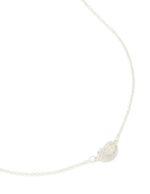 Silver Plated Cubic Zirconia Small Pebble Pendant Necklace sold by lovisa
