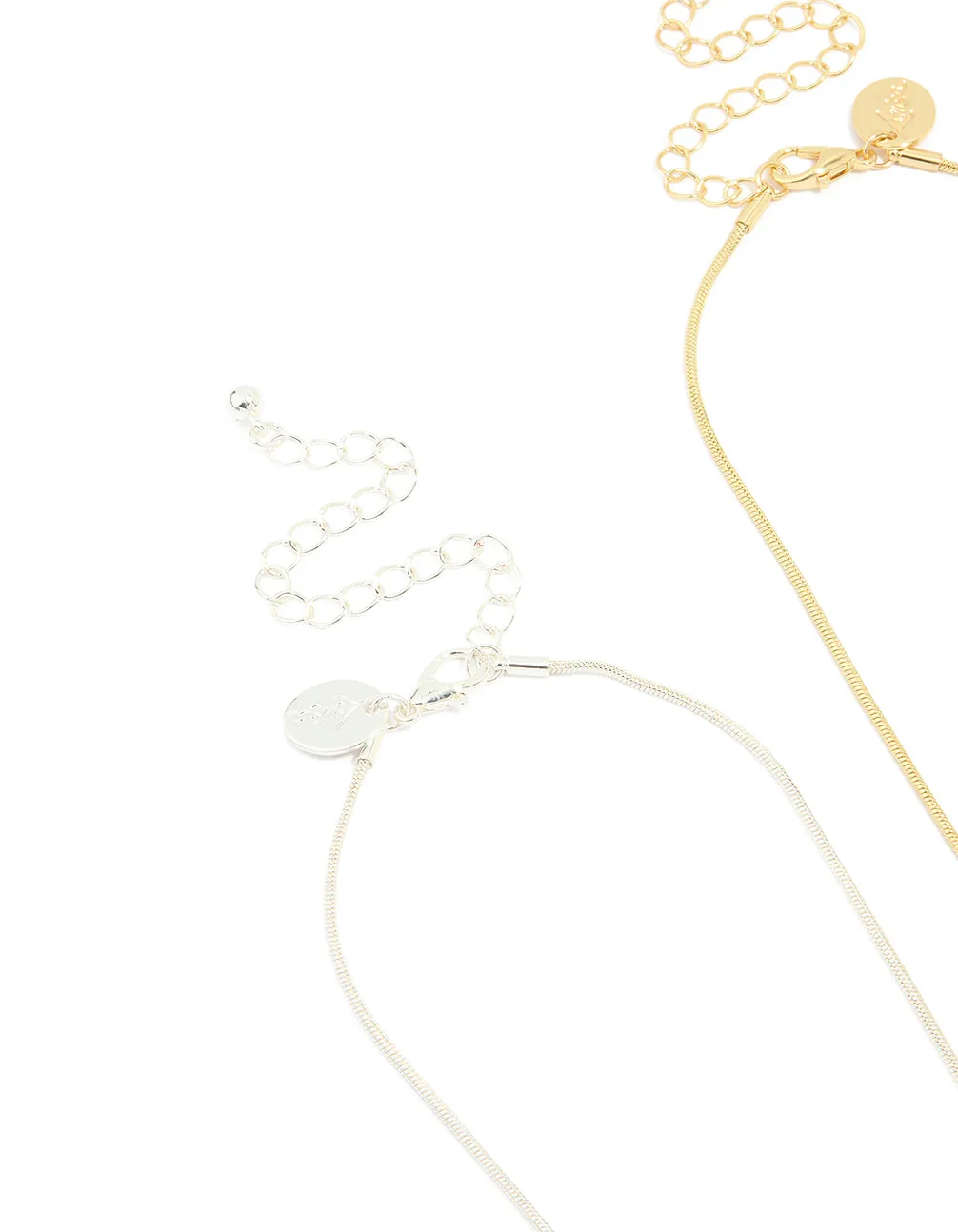 Mixed Metal Pebble Pendant Necklaces 2-Pack sold by lovisa product image thumbnail 3