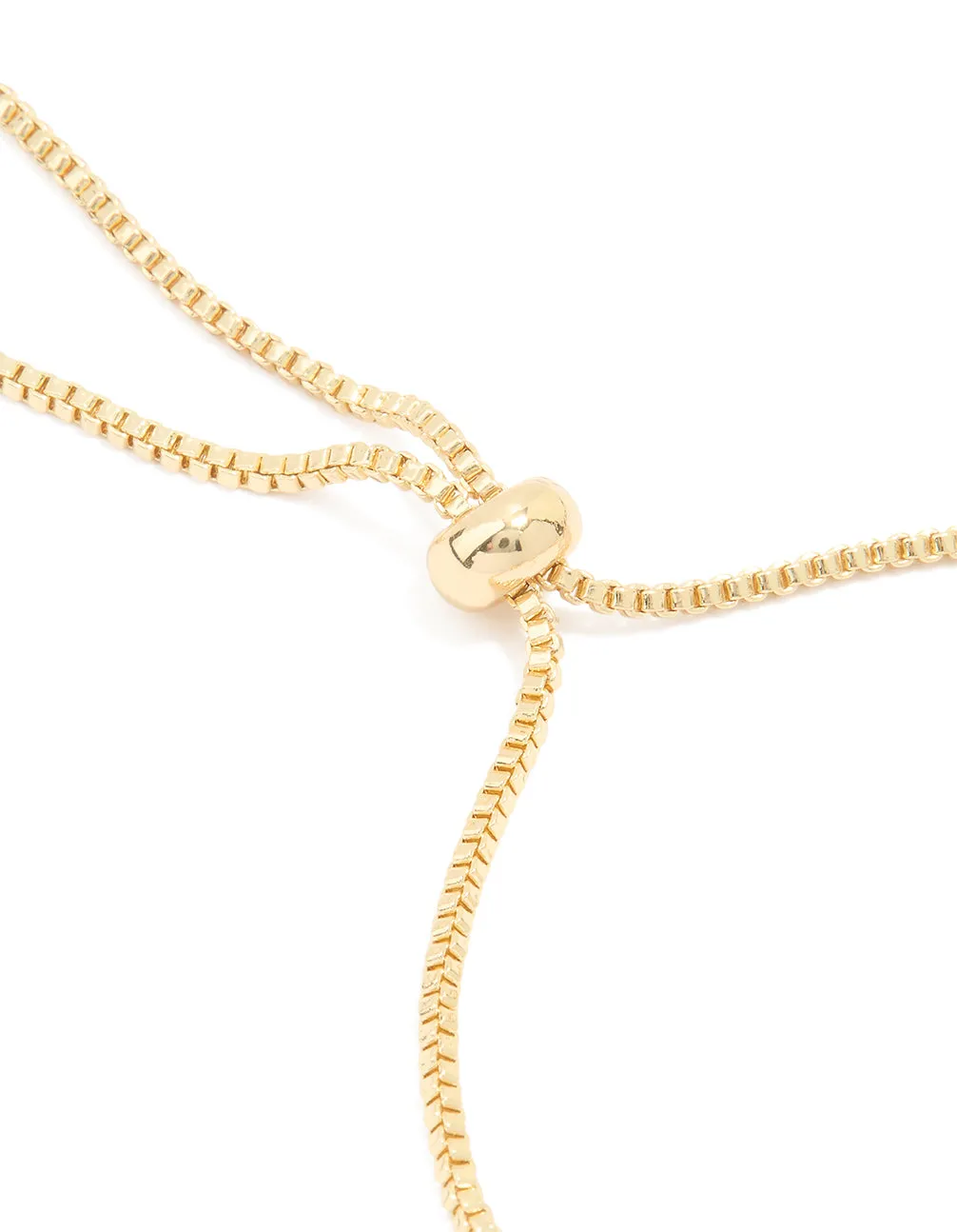 Gold Plated Brass Cubic Zirconia Triple Pebble Toggle Bracelet sold by lovisa product image thumbnail 3