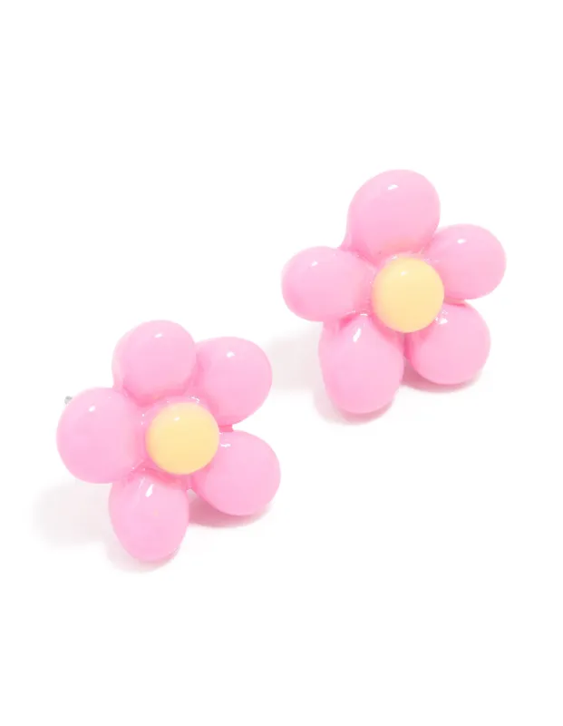 Coated Metal Bubble Flower Stud Earrings sold by lovisa