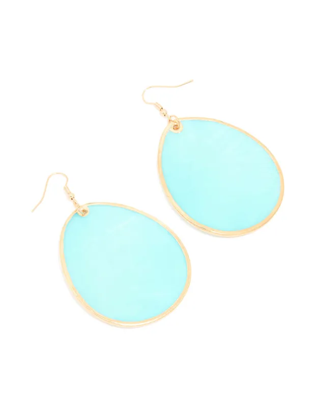 Gold Teardrop Shell Hook Earrings sold by lovisa