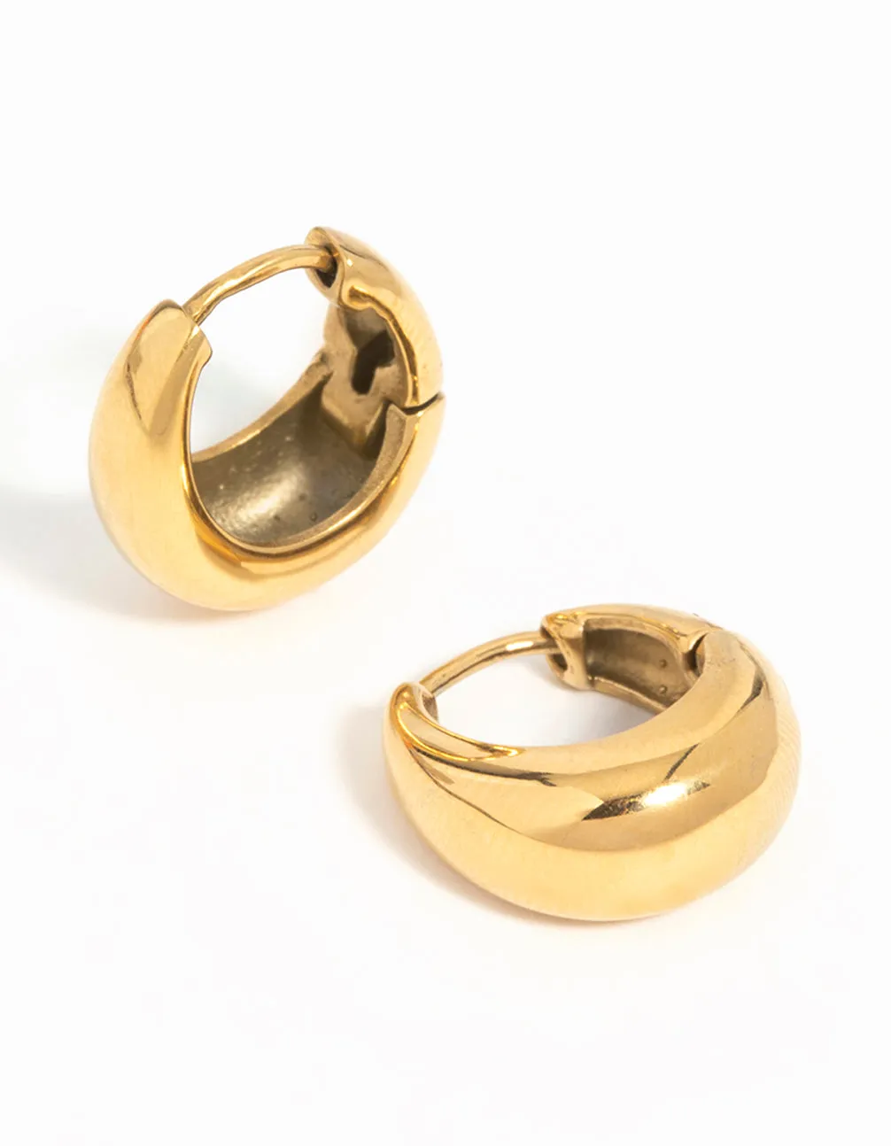 Gold Plated Surgical Steel Bold Oval Hoop Earrings sold by lovisa