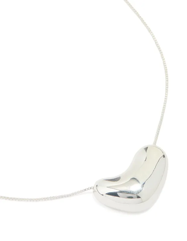 Silver Plated Molten Pebble Pendant Necklace sold by lovisa