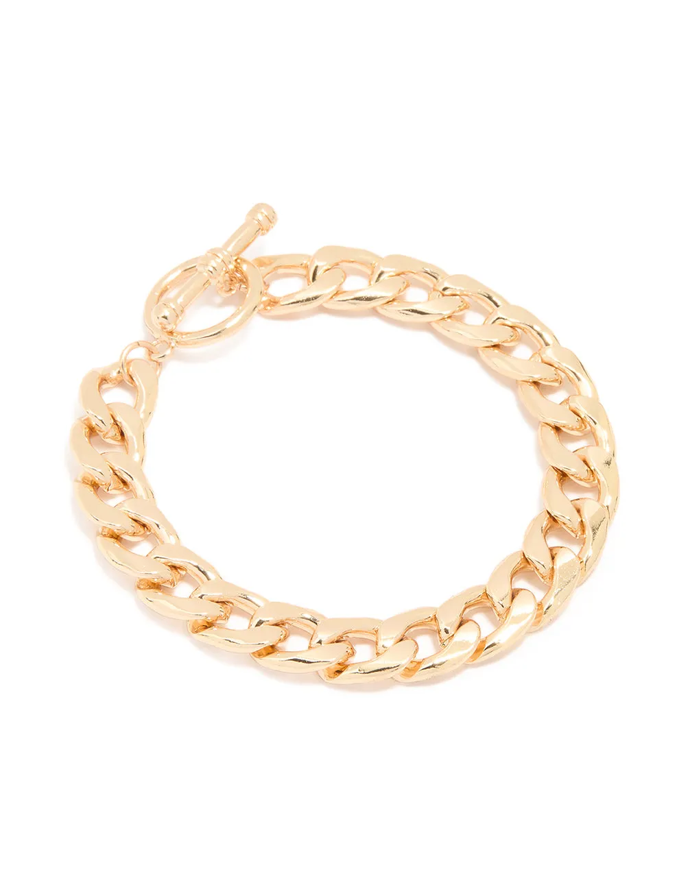 Gold Cuban Chain T&O Bracelet sold by lovisa
