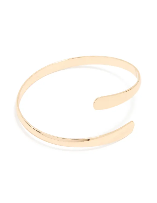 Gold Wrap Around Wrist Cuff sold by lovisa