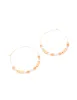 Gold Orange Beaded Hoop Earrings sold by lovisa