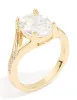 Gold Plated Cubic Zirconia Oval Ring sold by lovisa