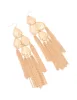 Gold Teardrop Tassel Drop Earrings sold by lovisa