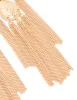 Gold Teardrop Tassel Drop Earrings sold by lovisa
