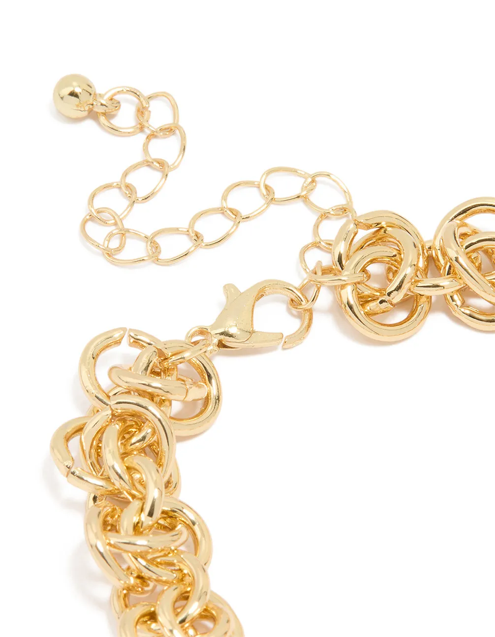 Gold Plated Chunky Interwoven Link Bracelet sold by lovisa product image thumbnail 3