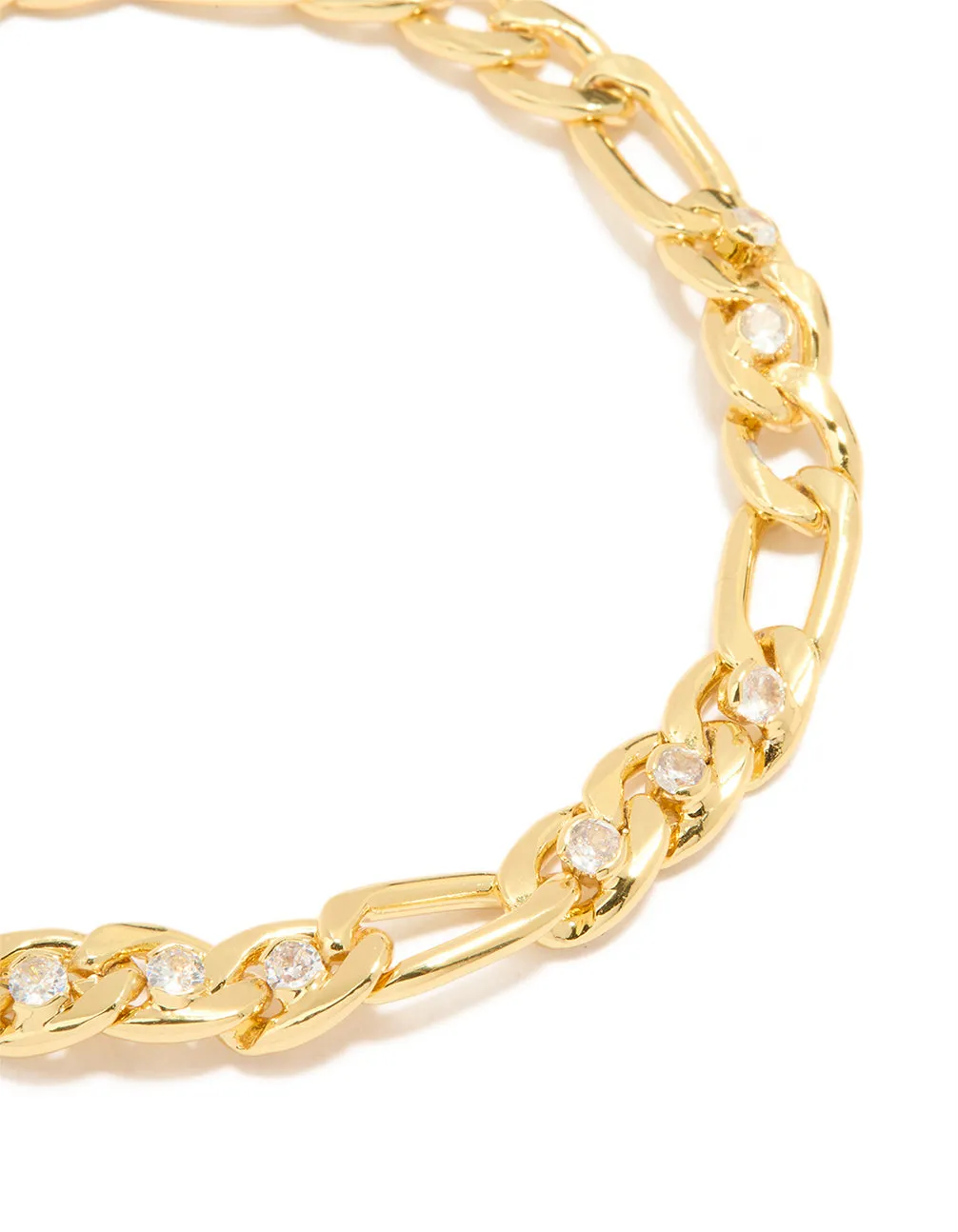 Gold Cubic Zirconia Large Chain Bracelet sold by lovisa product image thumbnail 2