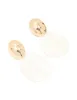 Gold Genuine Shell Oval Drop Earrings sold by lovisa