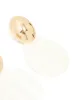 Gold Genuine Shell Oval Drop Earrings sold by lovisa