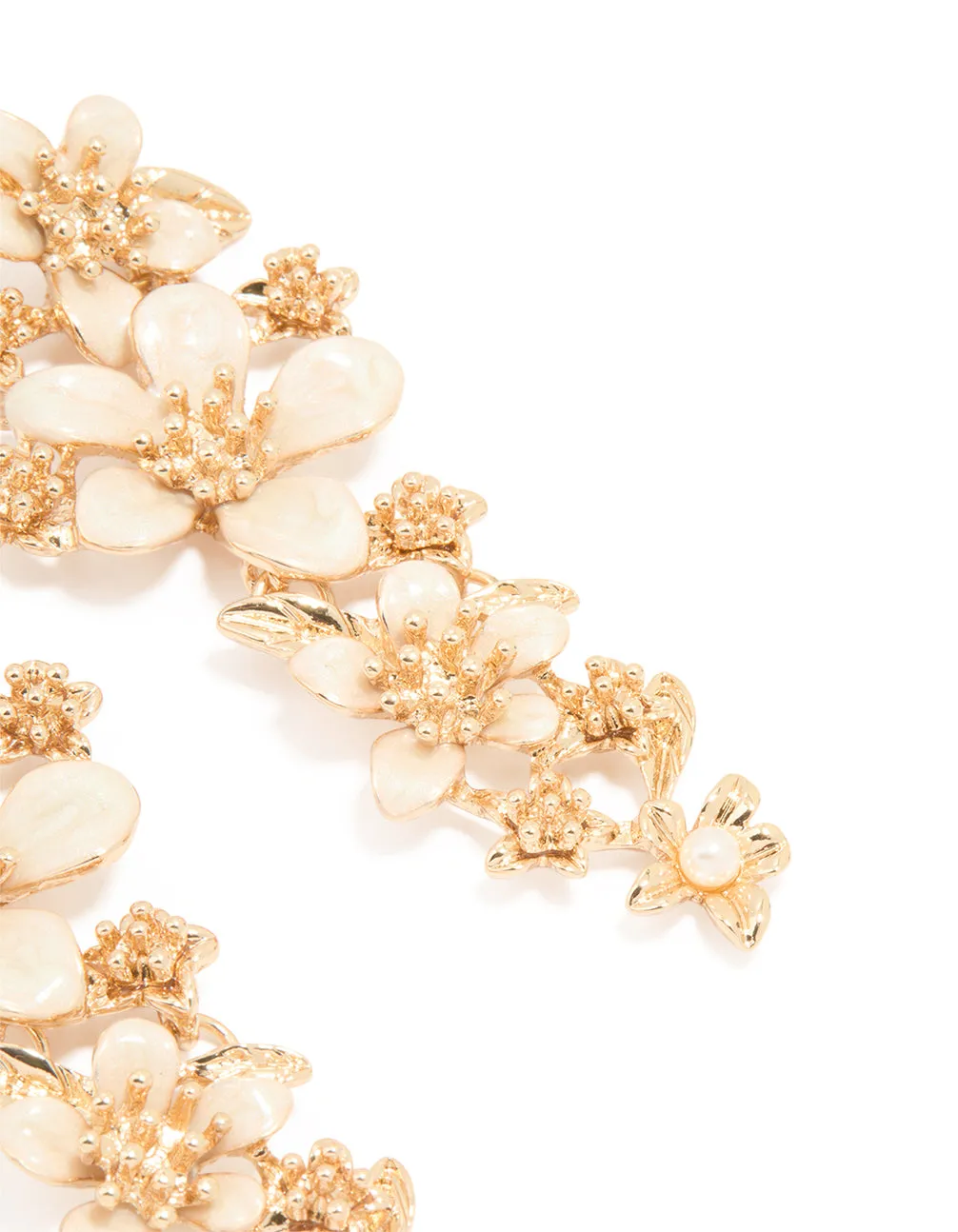 Gold Enamel Flower Drop Earrings sold by lovisa product image thumbnail 3