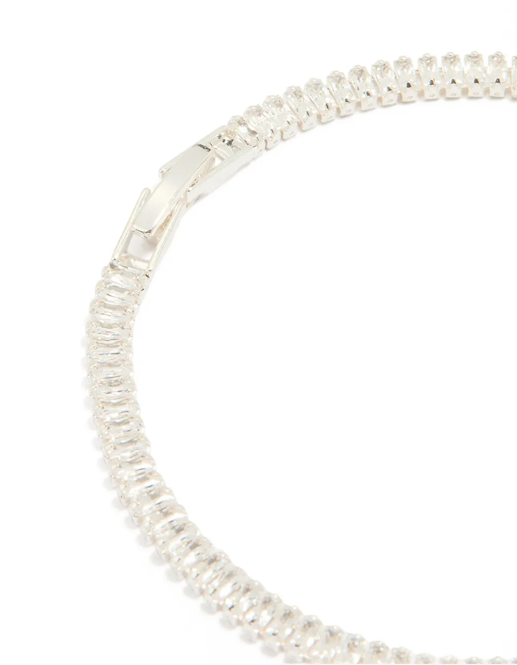 Silver Baguette Cubic Zirconia Tennis Bracelet sold by lovisa product image thumbnail 3