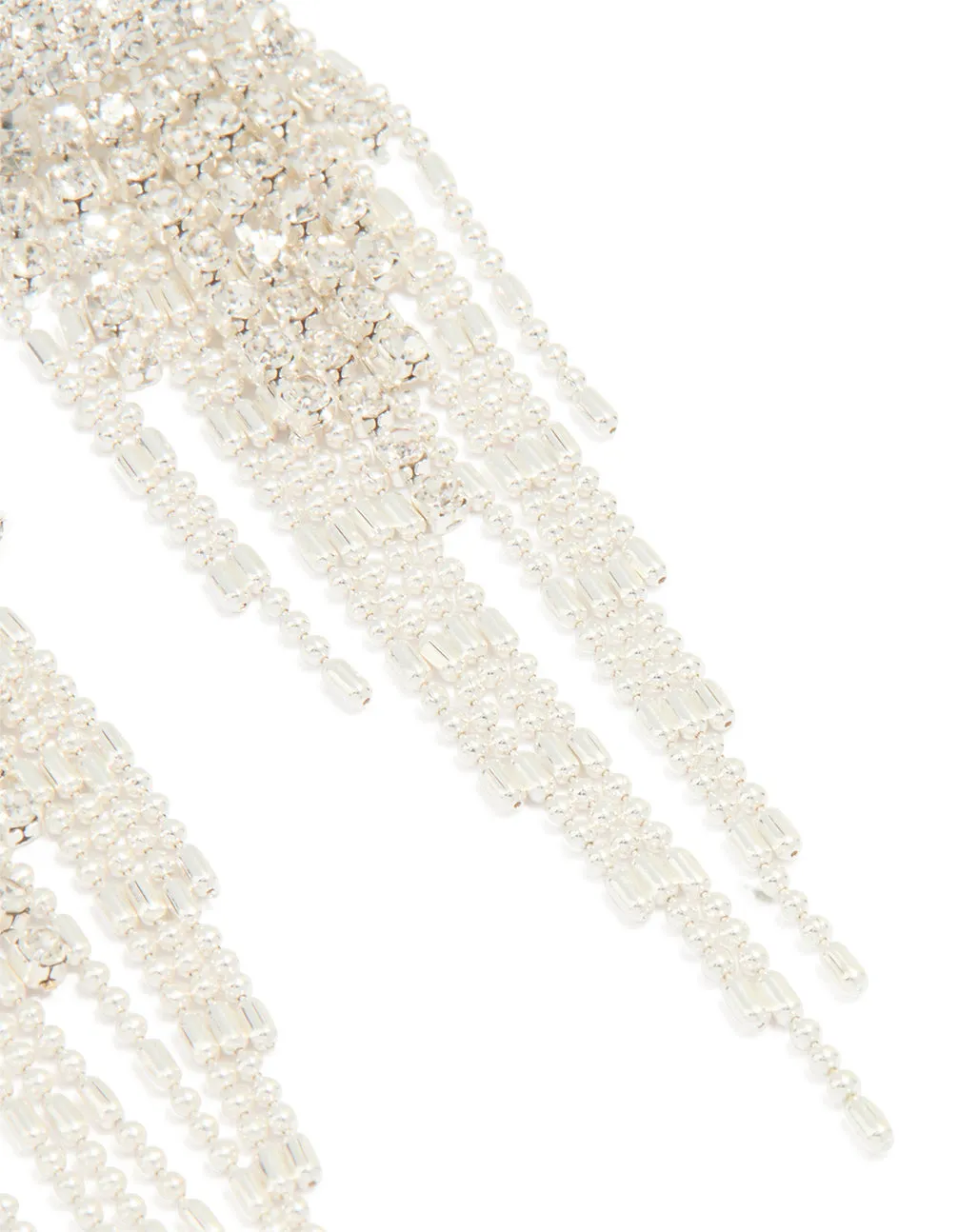 Silver Diamante Dainty Chain Earrings sold by lovisa product image thumbnail 3