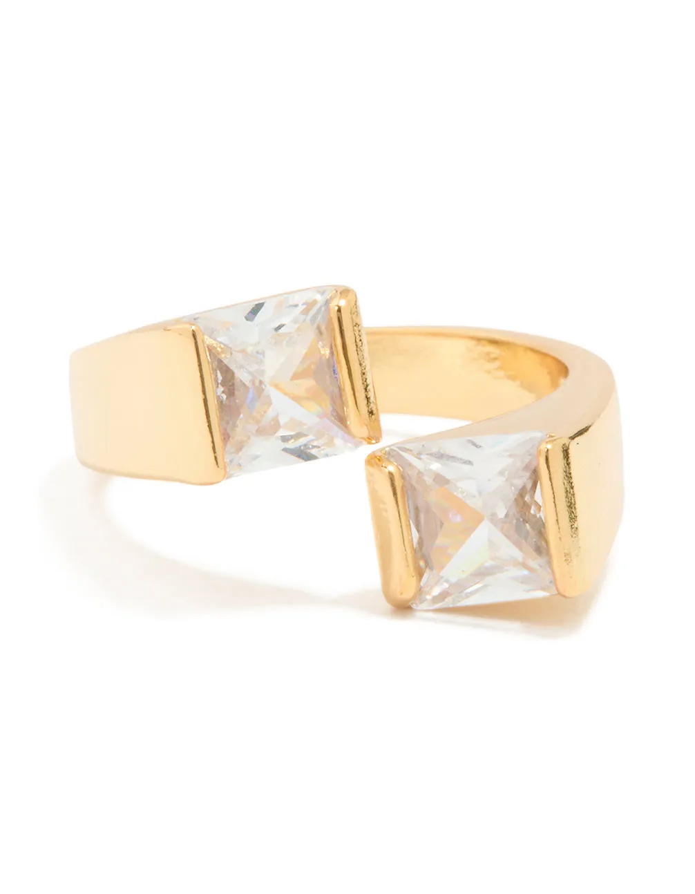 Gold Plated Cubic Zirconia Square Ring sold by lovisa product image thumbnail 3