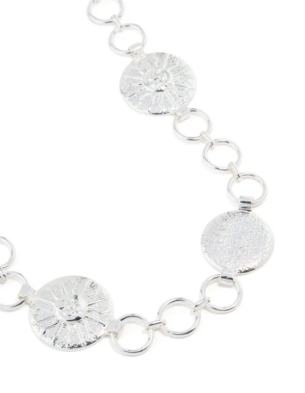 Silver Celestial Sun Linked Belt sold by lovisa